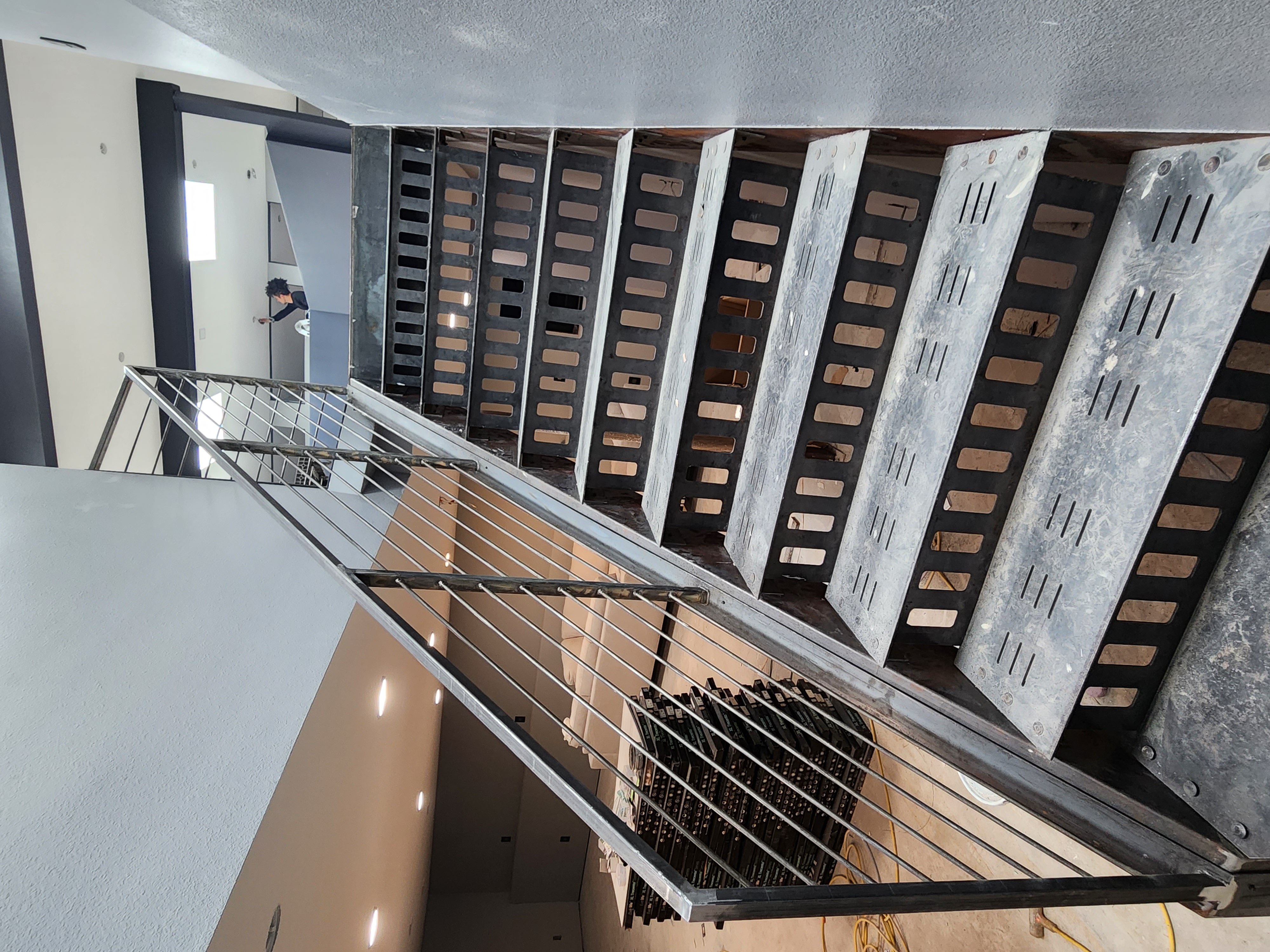 Custom steel staircase fabrication